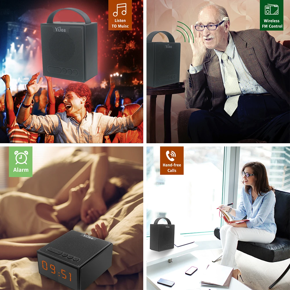 EasyLIFE LED Screen Time Display Smart Alarm Clock Wireless Voice Box Better Bass SY006
EasyLIFE LED Screen Time Display Smart Alarm Clock Wireless Voice Box Better Bass SY006