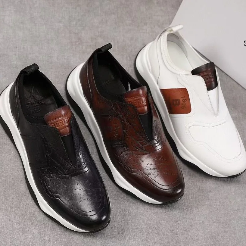 B new solid color casual leather shoes round toe running shoes wear-resistant rubber sole sports shoes lazy shoes men's shoes
B new solid color casual leather shoes round toe running shoes wear-resistant rubber sole sports shoes lazy shoes men's shoes