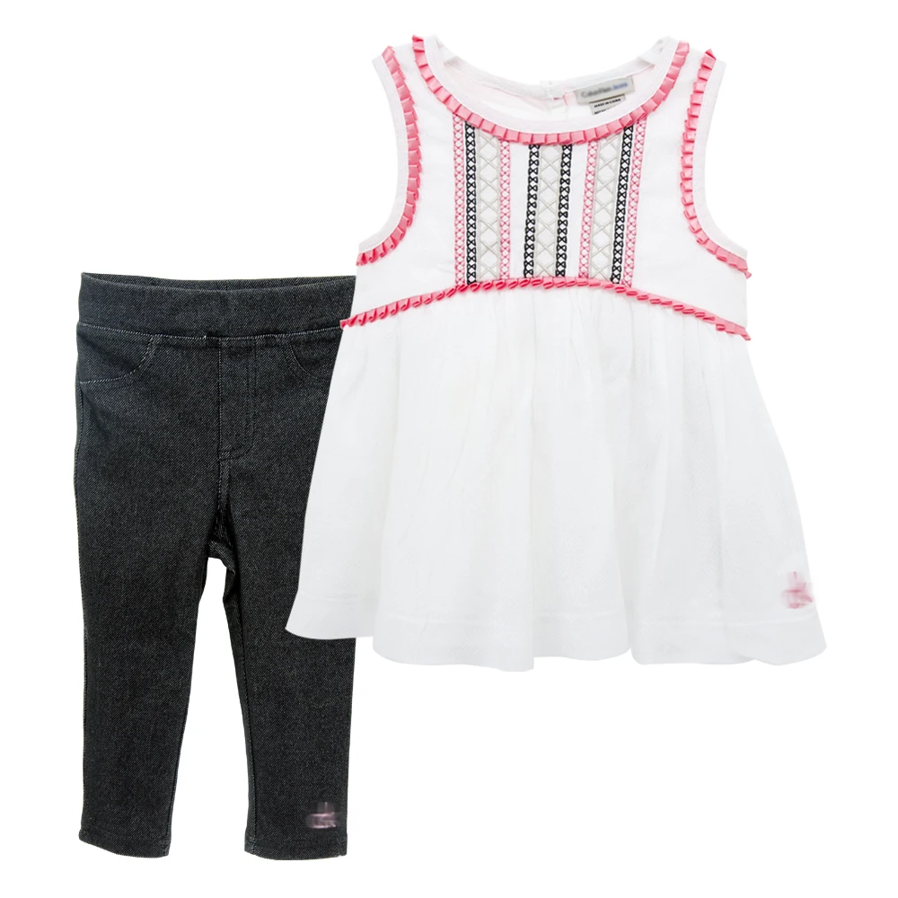 Honeyzone Vacation Style Baby Girl Clothes Conjunto Infantil Menina Kids Girl White Tops Black Jeans Set Children Outfit
Honeyzone Vacation Style Baby Girl Clothes Conjunto Infantil Menina Kids Girl White Tops Black Jeans Set Children Outfit