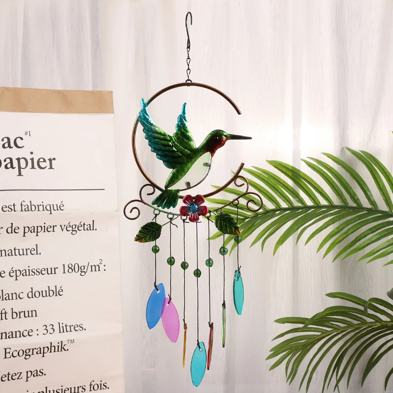 Nordic Metal Wind Chime 7 Color Glass Pendant Creative Iron Craft Decoration Wall Hanging Bedroom Hummingbird Home Decor 2021
Nordic Metal Wind Chime 7 Color Glass Pendant Creative Iron Craft Decoration Wall Hanging Bedroom Hummingbird Home Decor 2021