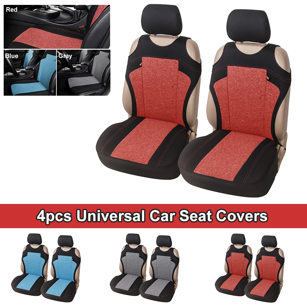 Universal 4pcs Car Seat Covers Front Seat Covers Cationic Fabric Sponge Interior Accessories T-Shirt Design for Car/Truck /Van
Universal 4pcs Car Seat Covers Front Seat Covers Cationic Fabric Sponge Interior Accessories T-Shirt Design for Car/Truck /Van