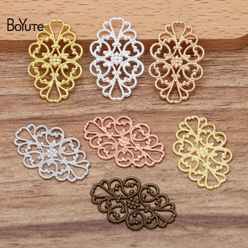 BoYuTe (100 Pieces/Lot) 22*32MM Metal Brass Filigree Findings Diy Vintage Jewelry Accessories Handmade Materials
BoYuTe (100 Pieces/Lot) 22*32MM Metal Brass Filigree Findings Diy Vintage Jewelry Accessories Handmade Materials
