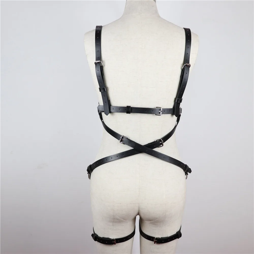 Fashion Leather Harness Underwear 2 Piece Set Garter Belts Sexy Women Lingerie Band Form Waist To Leg Body Bondage Cage Straps
Fashion Leather Harness Underwear 2 Piece Set Garter Belts Sexy Women Lingerie Band Form Waist To Leg Body Bondage Cage Straps
