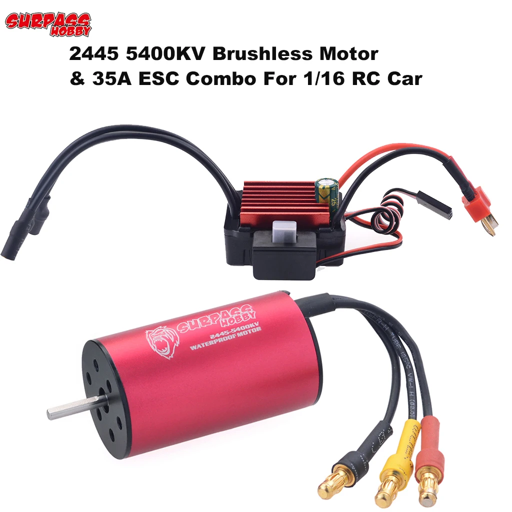 Водонепроницаемая серия SURPASS HOBBY KK 2445 5400KV 2 3 мм бесщеточный двигатель и 35A ESC для