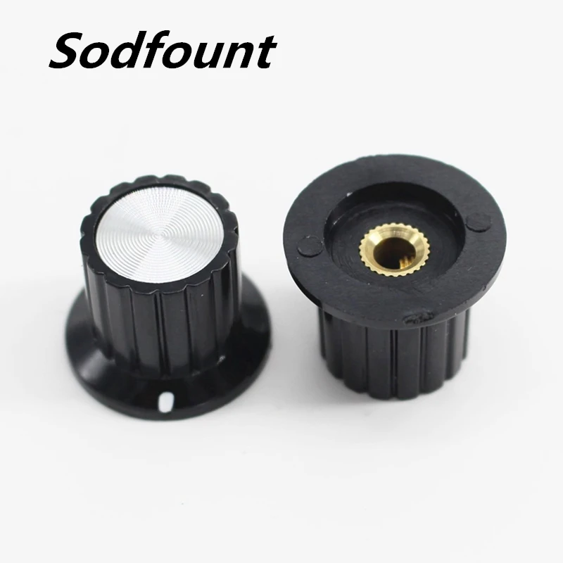 10pcs Potentiometer knob KYP22-18-6 Bakelite knob KYP22-18-4 Potentiometer handle inner diameter 4mm 6mm
10pcs Potentiometer knob KYP22-18-6 Bakelite knob KYP22-18-4 Potentiometer handle inner diameter 4mm 6mm
