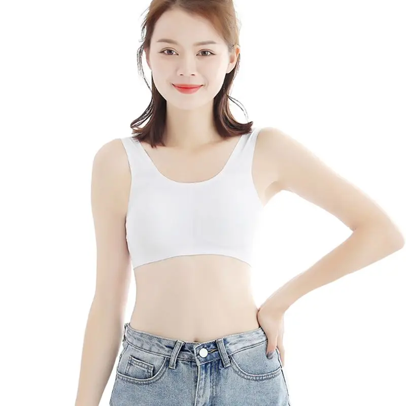 Women Seamless Ice Silk Bra Underwear Push Up Padded Wirefree Vest Brassiere 
Women Seamless Ice Silk Bra Underwear Push Up Padded Wirefree Vest Brassiere