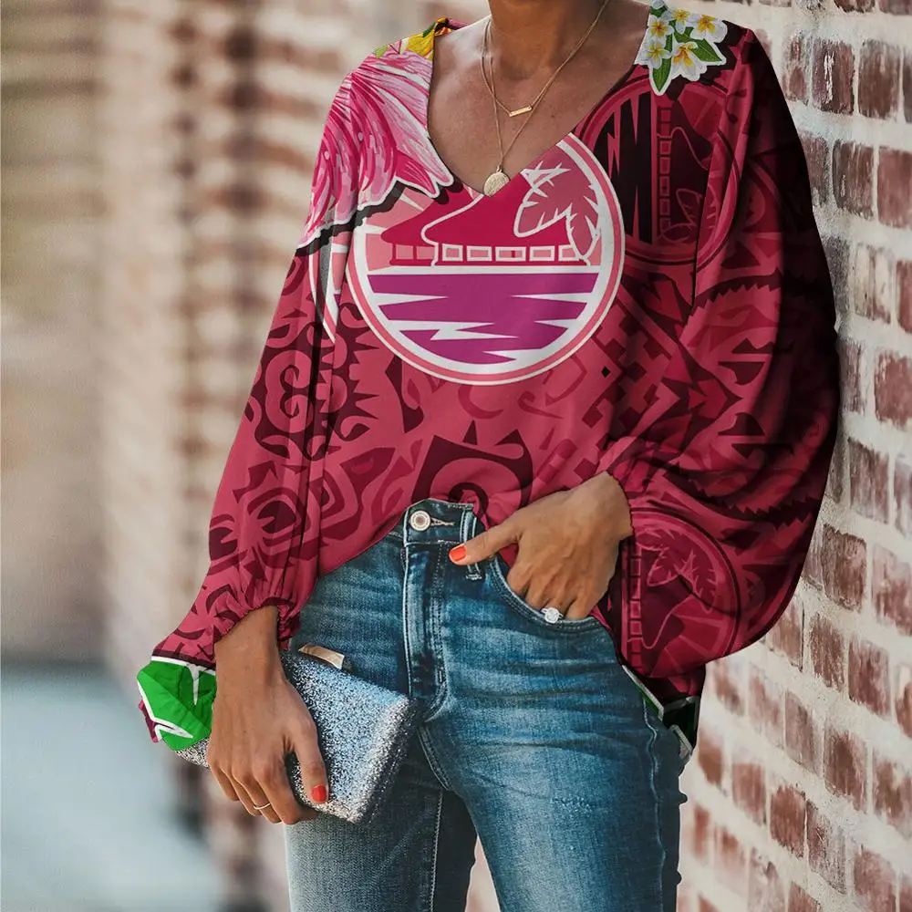 

Красочные тропические принты женская шифоновая повседневные кофточки с длинным рукавом Женские топы и блузки размера плюс, рубашка, одежда