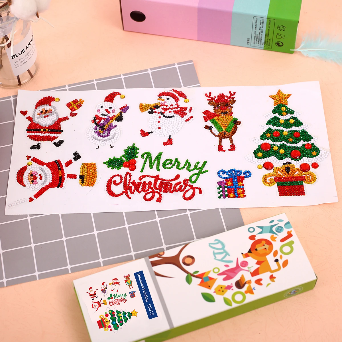 DIY Mini-Patterns Diamond Embroidery Christmas Diamond Painting For Children Round Diamond Sticker For Cup Book Phone Decoration
DIY Mini-Patterns Diamond Embroidery Christmas Diamond Painting For Children Round Diamond Sticker For Cup Book Phone Decoration