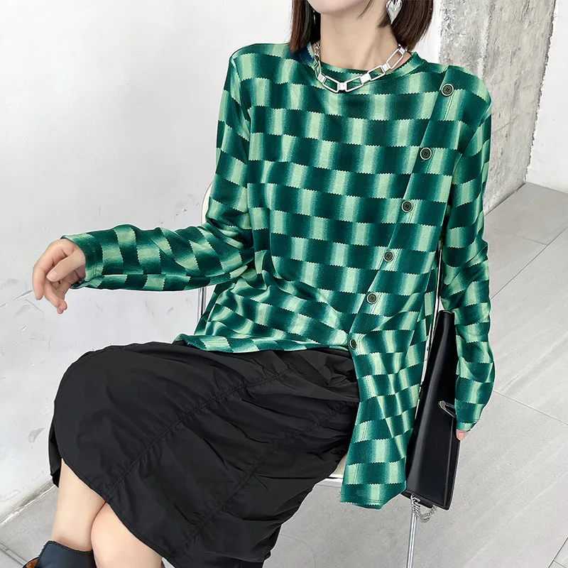 Женская футболка с длинным рукавом, новая свободная универсальная модная Молодежная Футболка в клетку с круглым вырезом, весна-осень
Женская футболка с длинным рукавом, новая свободная универсальная модная Молодежная Футболка в клетку с круглым вырезом, весна-осень
