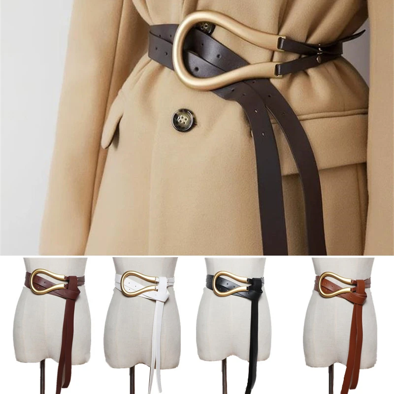 Newest Fashion Soft Faux Leather Belts Personality Big Alloy Buckle Thin Double Layer Waistbands Shirt Knotted Belt Long Straps
Newest Fashion Soft Faux Leather Belts Personality Big Alloy Buckle Thin Double Layer Waistbands Shirt Knotted Belt Long Straps