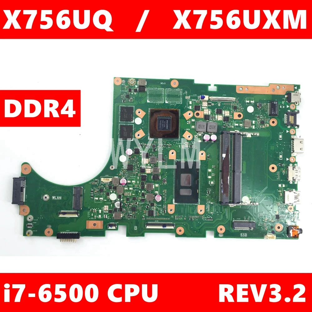 Материнская плата X756UQ REV3.2 i7-6500CPU DDR4 для Asus X756U X756UQK X756UX X756UJXM X756UV, материнская плата ноутбука X756UQ
Материнская плата X756UQ REV3.2 i7-6500CPU DDR4 для Asus X756U X756UQK X756UX X756UJXM X756UV, материнская плата ноутбука X756UQ