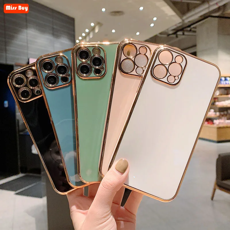Simple Solid Plating Lens Protection Phone Case For iPhone 13 11 12 Pro Max 12 13 Mini X XR XS MAX 7 8 6 6s Plus Slim Back Cover
Simple Solid Plating Lens Protection Phone Case For iPhone 13 11 12 Pro Max 12 13 Mini X XR XS MAX 7 8 6 6s Plus Slim Back Cover