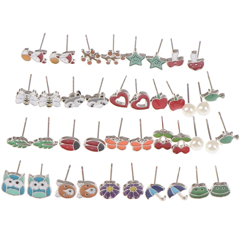 20pairs/set Fruit Insect Dier Stud Oorbellen Set Voor Vrouwen Meisjes Kids Mode Earring For Girls Jewelry Gift
20pairs/set Fruit Insect Dier Stud Oorbellen Set Voor Vrouwen Meisjes Kids Mode Earring For Girls Jewelry Gift