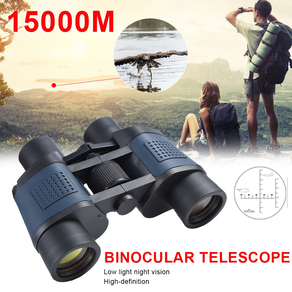 Binoculars 60X60 Long Range 15000m HD High Power Telescope Optical Glass lens Low light night vision for Hunting Sports scope
Binoculars 60X60 Long Range 15000m HD High Power Telescope Optical Glass lens Low light night vision for Hunting Sports scope