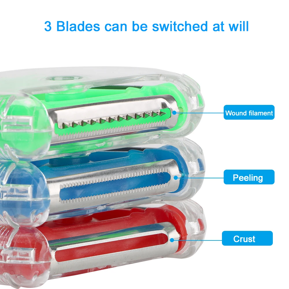Stainless Steel Shredder Slicer Rotatable 3 In 1 Multi Cutter Vegetables Fruit Peeler Blade Grater Potato Cucumber Peeler
Stainless Steel Shredder Slicer Rotatable 3 In 1 Multi Cutter Vegetables Fruit Peeler Blade Grater Potato Cucumber Peeler