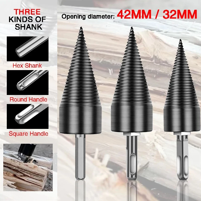 Split Wood Cone-drilling Tool Firewood Machine Drill Wood Cone Reamer Punch Driver Drill Bit Split Drilling Tools
Split Wood Cone-drilling Tool Firewood Machine Drill Wood Cone Reamer Punch Driver Drill Bit Split Drilling Tools