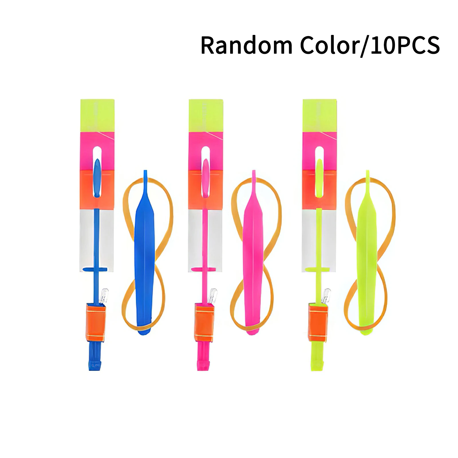 10PCS Outdoor Night Kids Luminous Slingshot Toys Shining Rocket Flash LED Light Slingshot Elastic Helicopter Rotating Toy
10PCS Outdoor Night Kids Luminous Slingshot Toys Shining Rocket Flash LED Light Slingshot Elastic Helicopter Rotating Toy