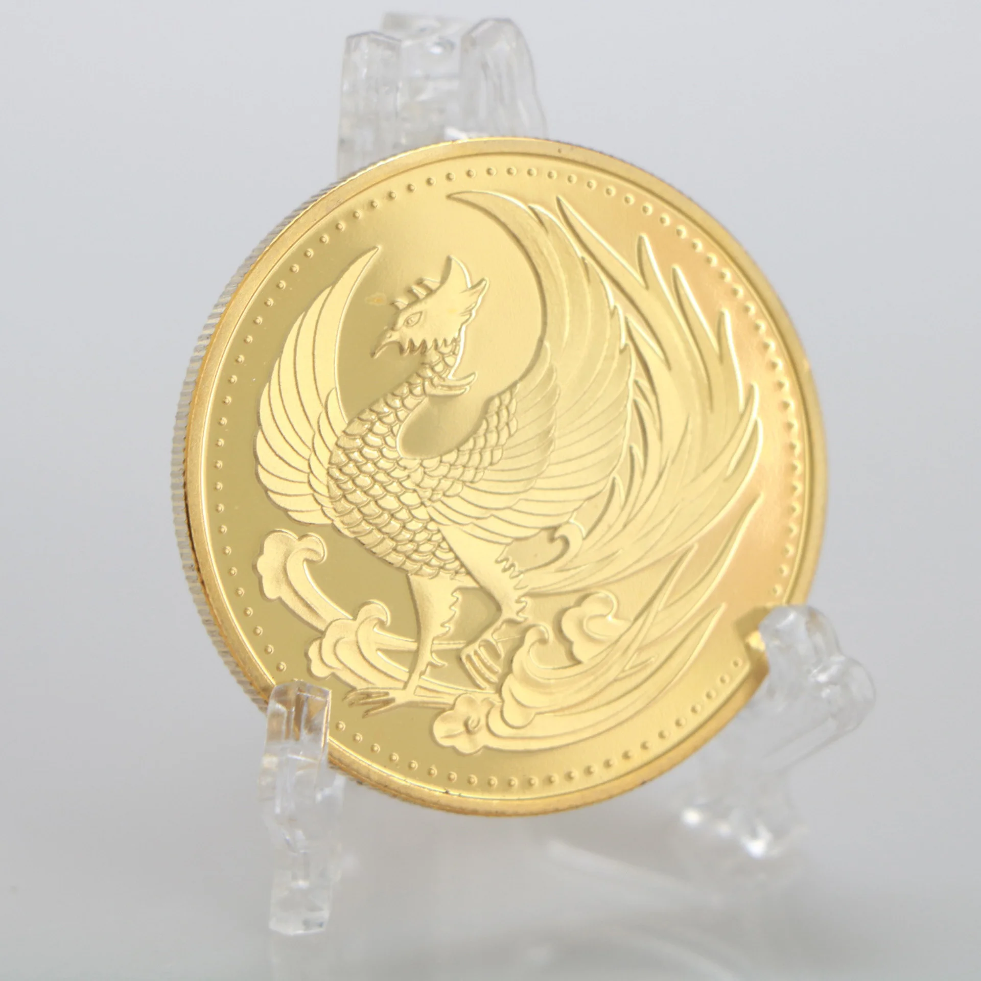 Phoenix Gold Coin Japanese Traditional Culture Phoenix Nirvana Commemorative Coin Gold-plated Hundred Bird Scale Tribe Wishing
Phoenix Gold Coin Japanese Traditional Culture Phoenix Nirvana Commemorative Coin Gold-plated Hundred Bird Scale Tribe Wishing