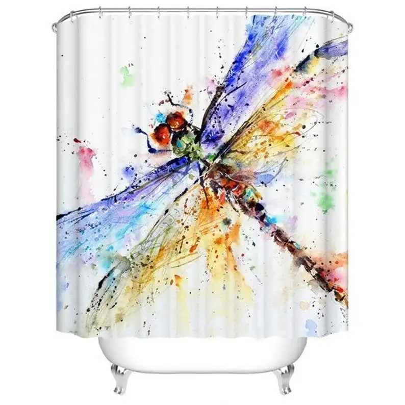 Dragonfly Shower Curtain Colorful Watercolor Bathroom Decor Waterproof Polyester
Dragonfly Shower Curtain Colorful Watercolor Bathroom Decor Waterproof Polyester