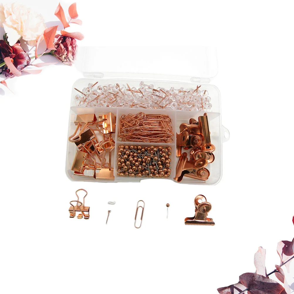 500 шт., зажимы для бумаги, розовое золото 
500 шт., зажимы для бумаги, розовое золото