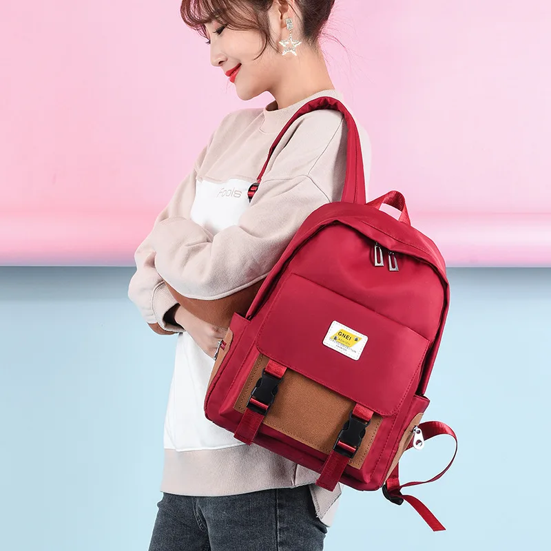 Solid Color Letter Casual Backpack for Women Big Colorful Large Ladies Travel Bag Girls Oxford School Bags New Female Knapsack 
Solid Color Letter Casual Backpack for Women Big Colorful Large Ladies Travel Bag Girls Oxford School Bags New Female Knapsack
