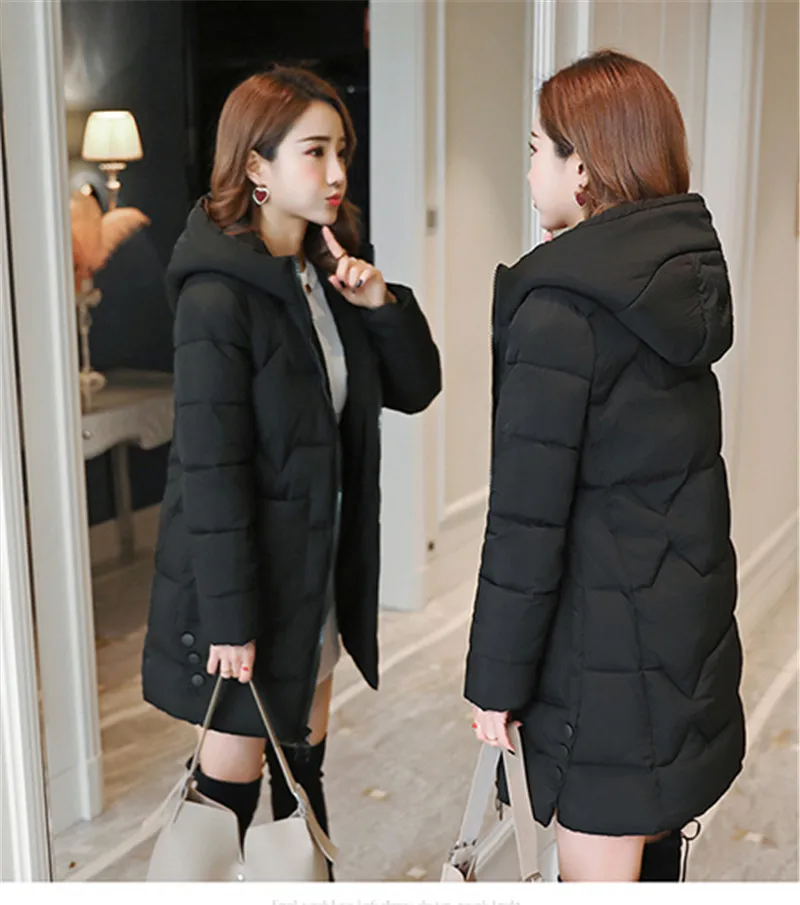 Nice Pop Winter Jacket Women Hooded Coat Causal Long Thick Warm Parkas Zipper Down Cotton Padded Jacket Female Outerwear R1134
Nice Pop Winter Jacket Women Hooded Coat Causal Long Thick Warm Parkas Zipper Down Cotton Padded Jacket Female Outerwear R1134