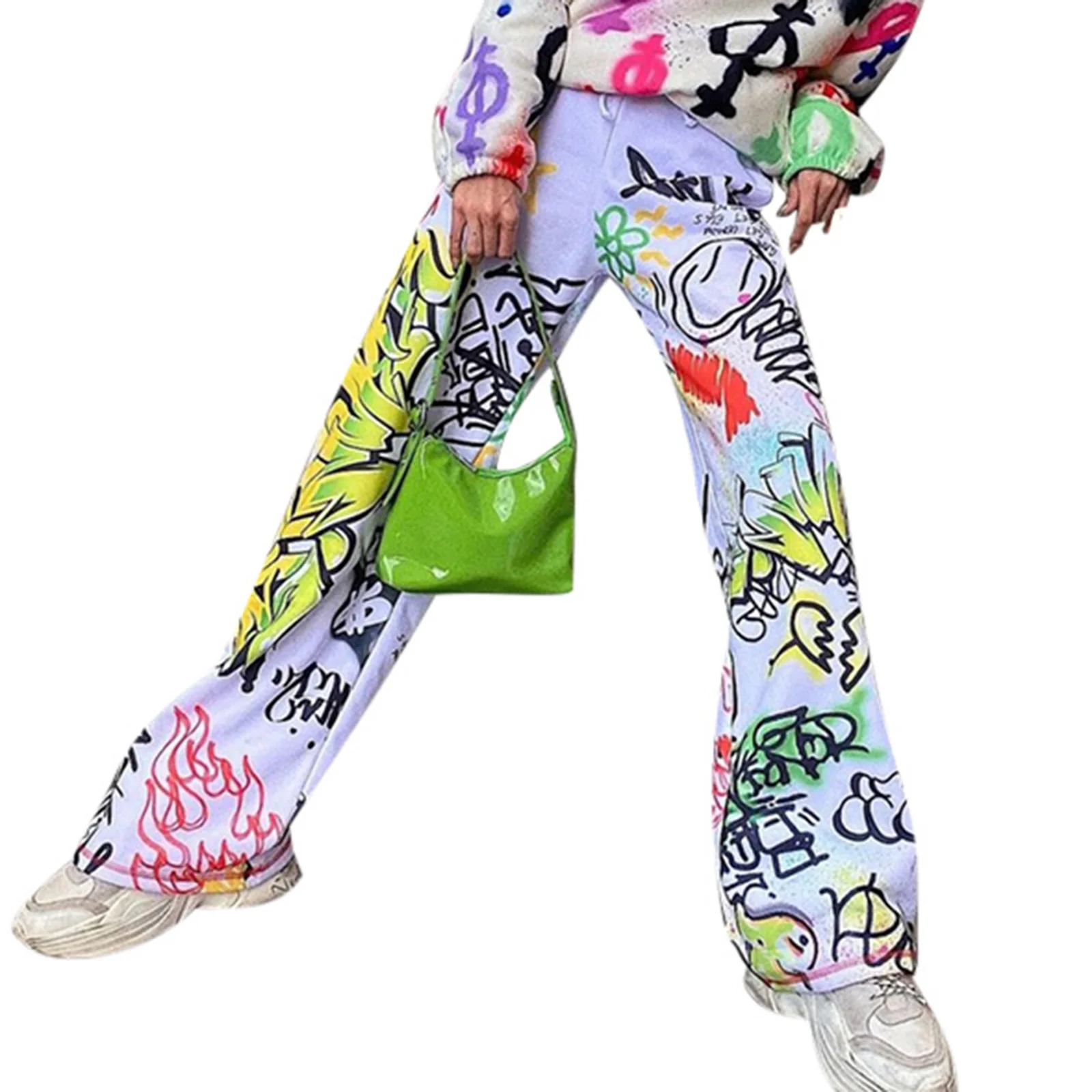 Ladies Personalized Loose Pants Summer Autumn Girls Creative Graffiti Printing Casual Long Trousers for Shopping Dating
Ladies Personalized Loose Pants Summer Autumn Girls Creative Graffiti Printing Casual Long Trousers for Shopping Dating