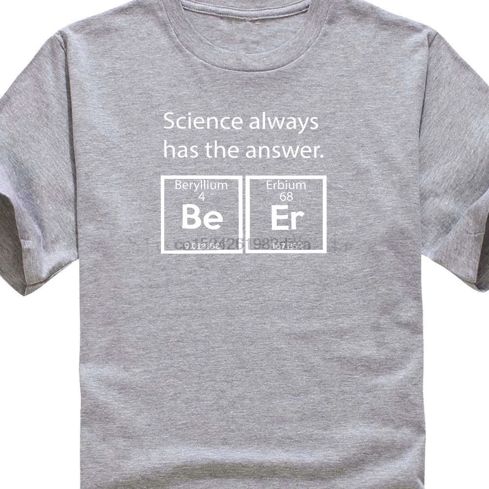 Tee Shirt Shirts Printing Crew Neck Short-Sleeve Top Mens Beryllium Erbium Beer Science Answer Periodic Table Alcohol T Shirt
Tee Shirt Shirts Printing Crew Neck Short-Sleeve Top Mens Beryllium Erbium Beer Science Answer Periodic Table Alcohol T Shirt