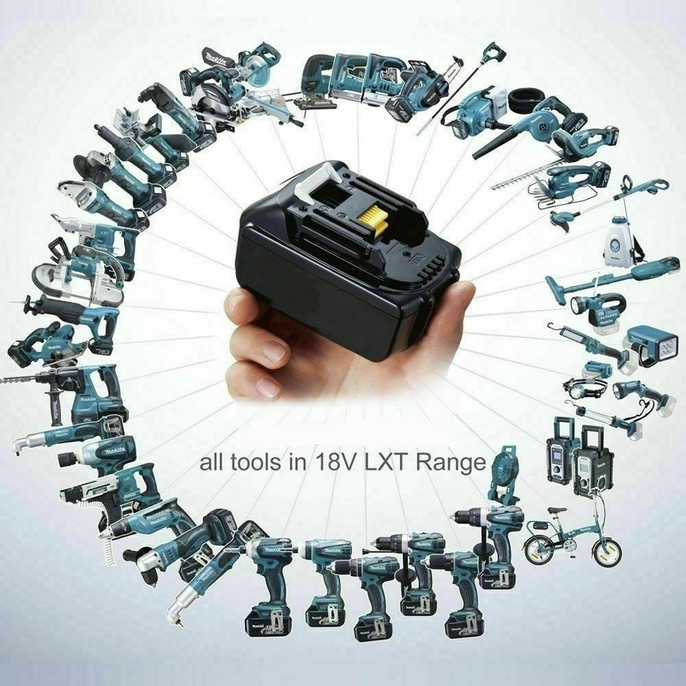 With Charger BL1860 Rechargeable Batteries18V 6000mAh Lithium Ion for Makita 18v Battery 6Ah BL1840 BL1850 BL1830 BL1860B LXT400
With Charger BL1860 Rechargeable Batteries18V 6000mAh Lithium Ion for Makita 18v Battery 6Ah BL1840 BL1850 BL1830 BL1860B LXT400