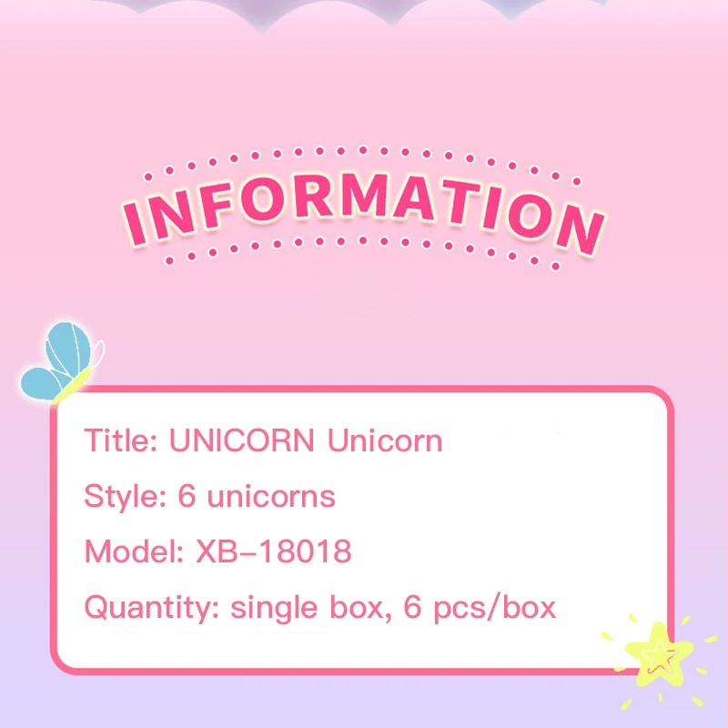 6 in 1 Colorful Unicorn Figure Simulation Doll- Mini Model Building Block DIY Bricks Children's Toys Girl's Birthday Gifts
6 in 1 Colorful Unicorn Figure Simulation Doll- Mini Model Building Block DIY Bricks Children's Toys Girl's Birthday Gifts