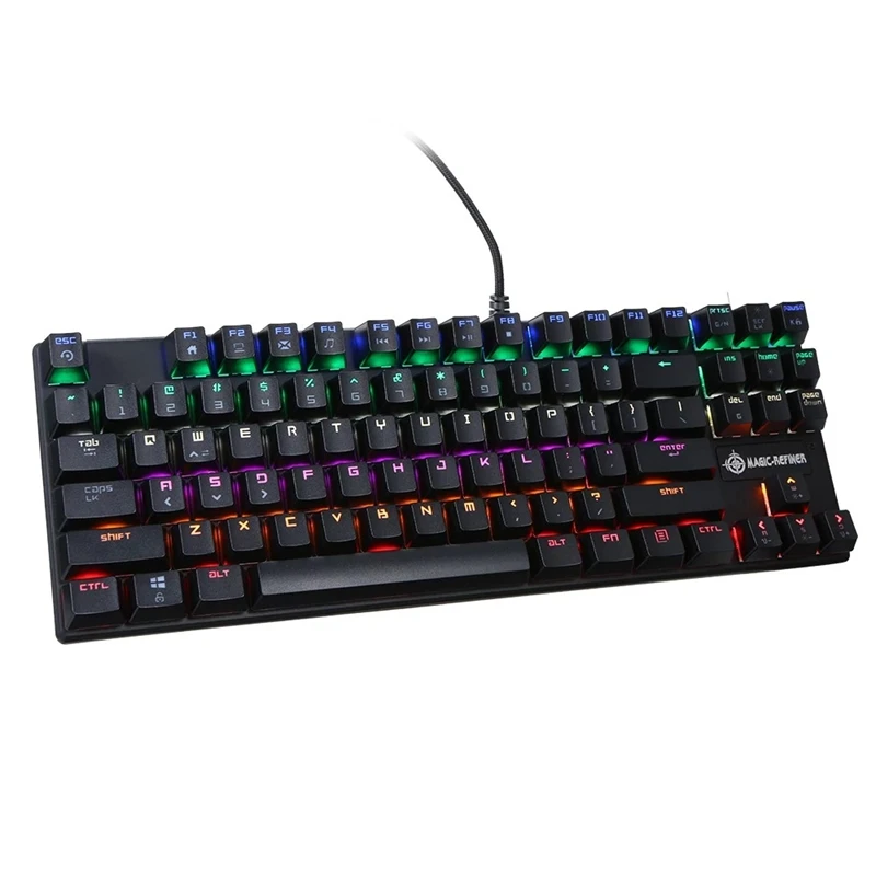 HOT-IC-REFINER Mechanical Keyboard 87-Key Gaming Keyboard Blue Switch Mixed Backlit Keyboard for Office and Game Use
HOT-IC-REFINER Mechanical Keyboard 87-Key Gaming Keyboard Blue Switch Mixed Backlit Keyboard for Office and Game Use