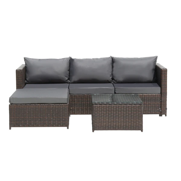 【China Ready Stock】Oshion Three Seater Sofa Pedal Coffee Table Gray Cushion Brown Gradient Rattan Three Piece Rattan Set Iron
【China Ready Stock】Oshion Three Seater Sofa Pedal Coffee Table Gray Cushion Brown Gradient Rattan Three Piece Rattan Set Iron