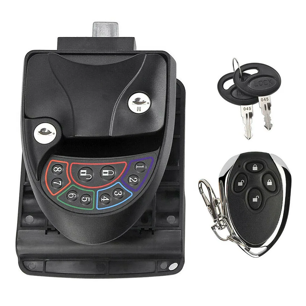 Keyless Entry Password Metal With 2 Keys Deadbolt Caravan Latch Handle Knob Remote Control Keypad RV Door Lock Trailer Camping
Keyless Entry Password Metal With 2 Keys Deadbolt Caravan Latch Handle Knob Remote Control Keypad RV Door Lock Trailer Camping
