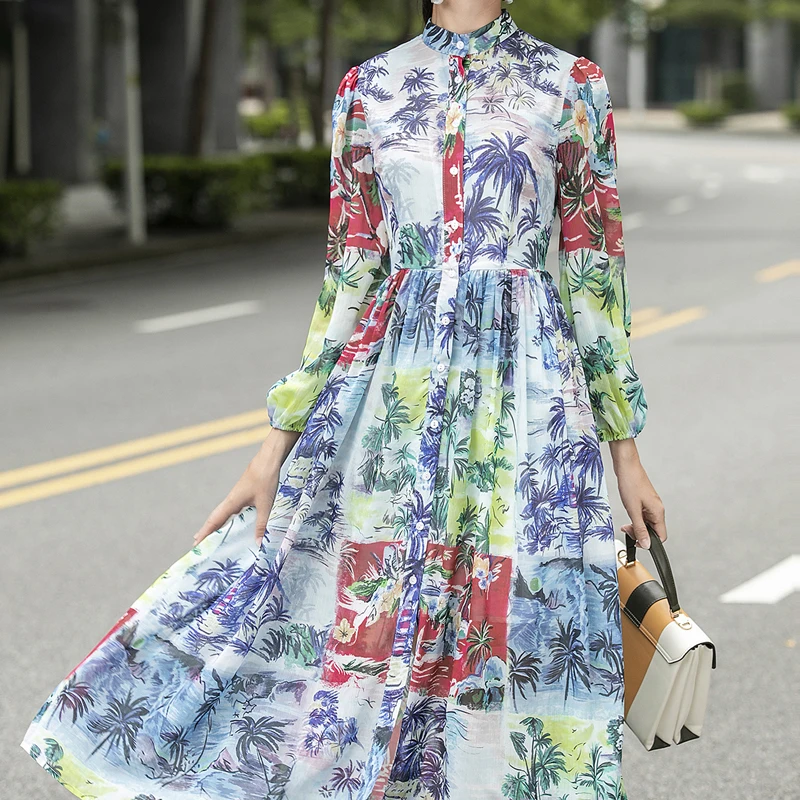 Bohemia Holiday Style Print 2020 Fall New Style Long Sleeves Elegant Temperament Slim Long Shirt Dress Women High Quality
Bohemia Holiday Style Print 2020 Fall New Style Long Sleeves Elegant Temperament Slim Long Shirt Dress Women High Quality