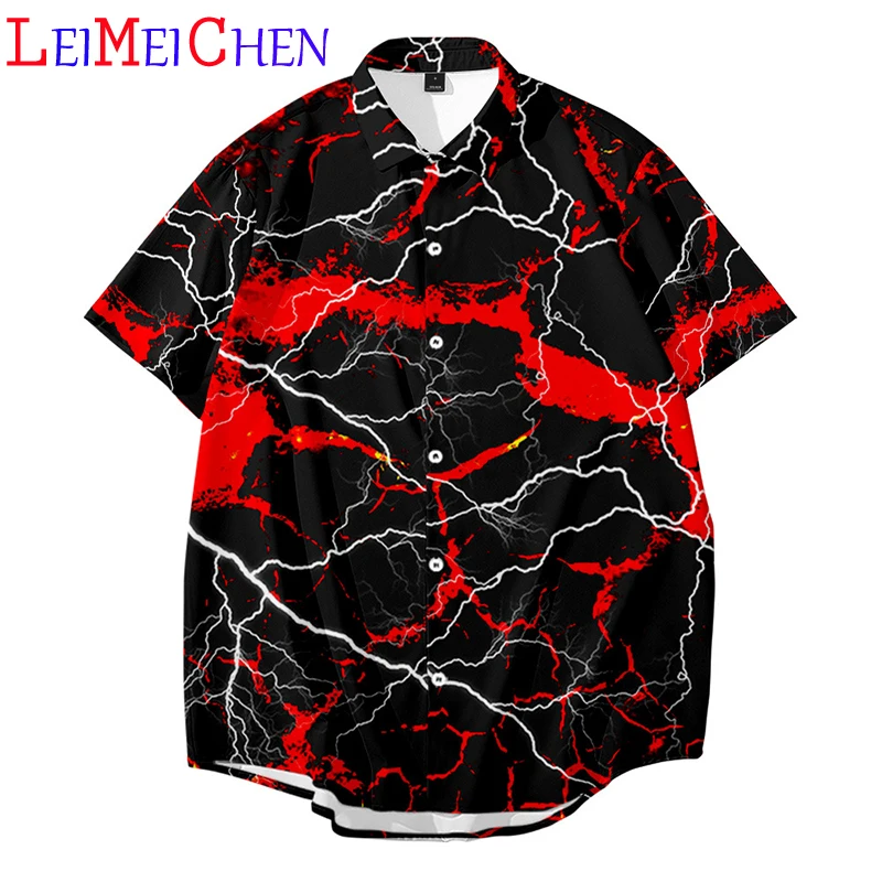 Летняя мужская рубашка LEIMEICHEN с короткими рукавами, Харадзюку, рубашка с принтом молнии, Модный повседневный мужской топ, гавайская Празднич...
Летняя мужская рубашка LEIMEICHEN с короткими рукавами, Харадзюку, рубашка с принтом молнии, Модный повседневный мужской топ, гавайская Празднич...