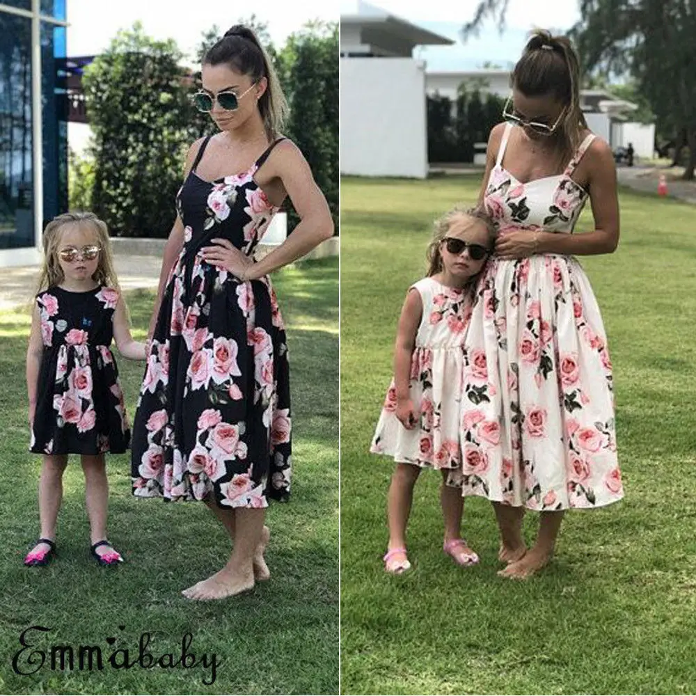 New Family Matching Sets Mother Daughter Boho Floral Maxi Dress Sleeveless Strap Floral Knee-Length Dress Sundress
New Family Matching Sets Mother Daughter Boho Floral Maxi Dress Sleeveless Strap Floral Knee-Length Dress Sundress