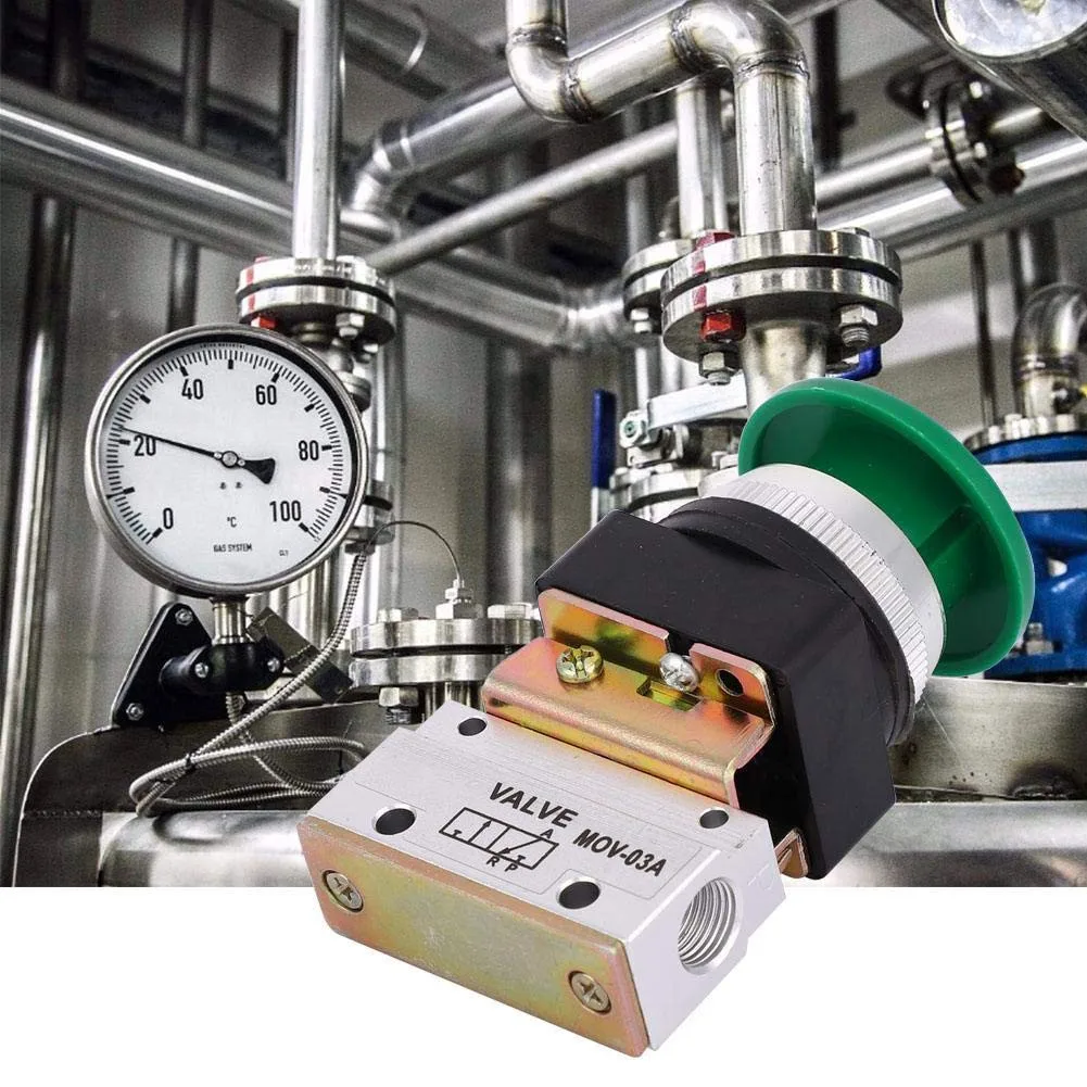1PCS 2 Position 3 Way G1/8 Pneumatic Mechanical Valve Push Button Switch MOV-03A Thread Hand Manual Valves
1PCS 2 Position 3 Way G1/8 Pneumatic Mechanical Valve Push Button Switch MOV-03A Thread Hand Manual Valves