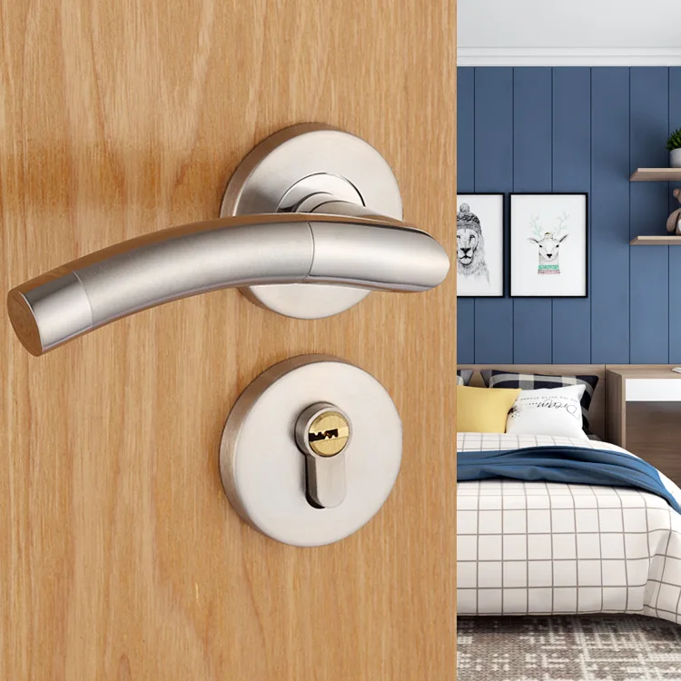 Stainless steel door lock bedroom split handle room door lock bathroom silent mechanical lock set
Stainless steel door lock bedroom split handle room door lock bathroom silent mechanical lock set