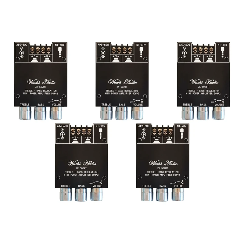 5X ZK-502MT Bluetooth 5.0 Subwoofer Amplifier Board 2.0 Channel High Power Audio Stereo Amplifier Board 2X50W Bass AMP
5X ZK-502MT Bluetooth 5.0 Subwoofer Amplifier Board 2.0 Channel High Power Audio Stereo Amplifier Board 2X50W Bass AMP
