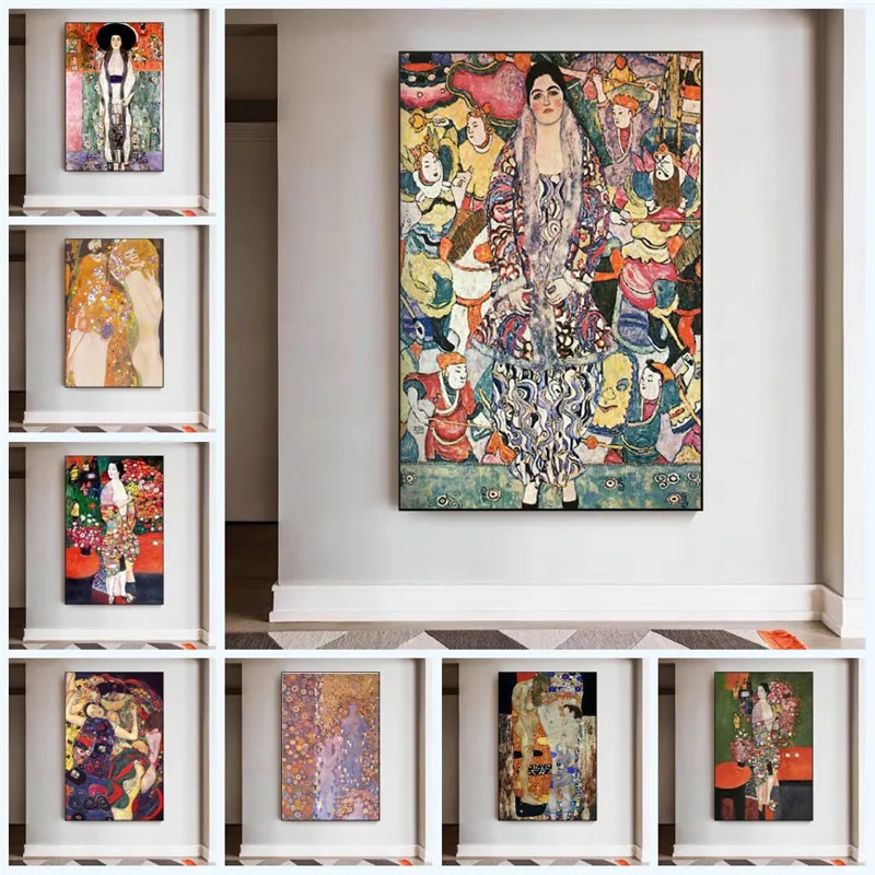 Famous Painting By Gustav Klimt Classic Canvas Painting Poster and Print Wall Art Picture for Living Room Wall Decor Cuadros
Famous Painting By Gustav Klimt Classic Canvas Painting Poster and Print Wall Art Picture for Living Room Wall Decor Cuadros
