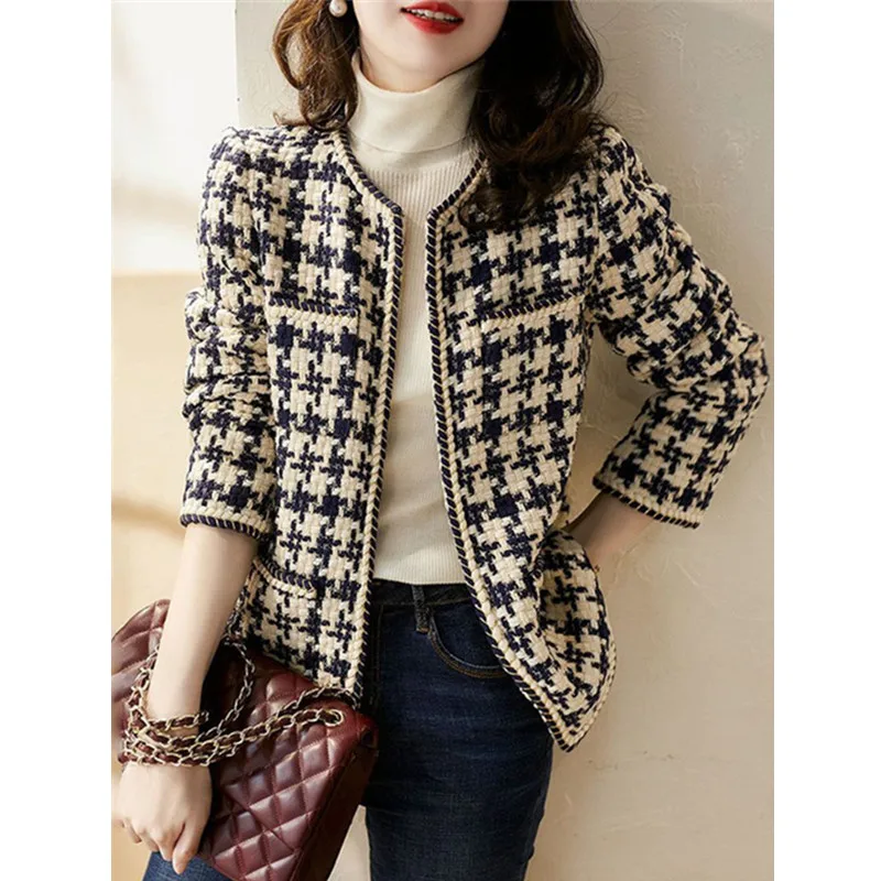 Jackets Women O-Neck Long Sleeve Office Lady Wool Coats Autumn Winter Outwear Vintage Korean Elegant Plus Size Y875
Jackets Women O-Neck Long Sleeve Office Lady Wool Coats Autumn Winter Outwear Vintage Korean Elegant Plus Size Y875