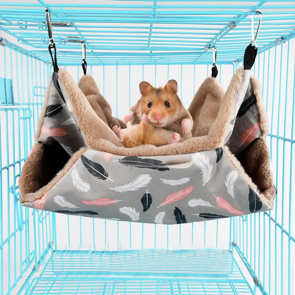 Small Pet Bed Hamster Hammock Double-layer Hammock Hamster Hanging Bed Cage for Ferret Squirrel Pet Warm Hanging Nest
Small Pet Bed Hamster Hammock Double-layer Hammock Hamster Hanging Bed Cage for Ferret Squirrel Pet Warm Hanging Nest