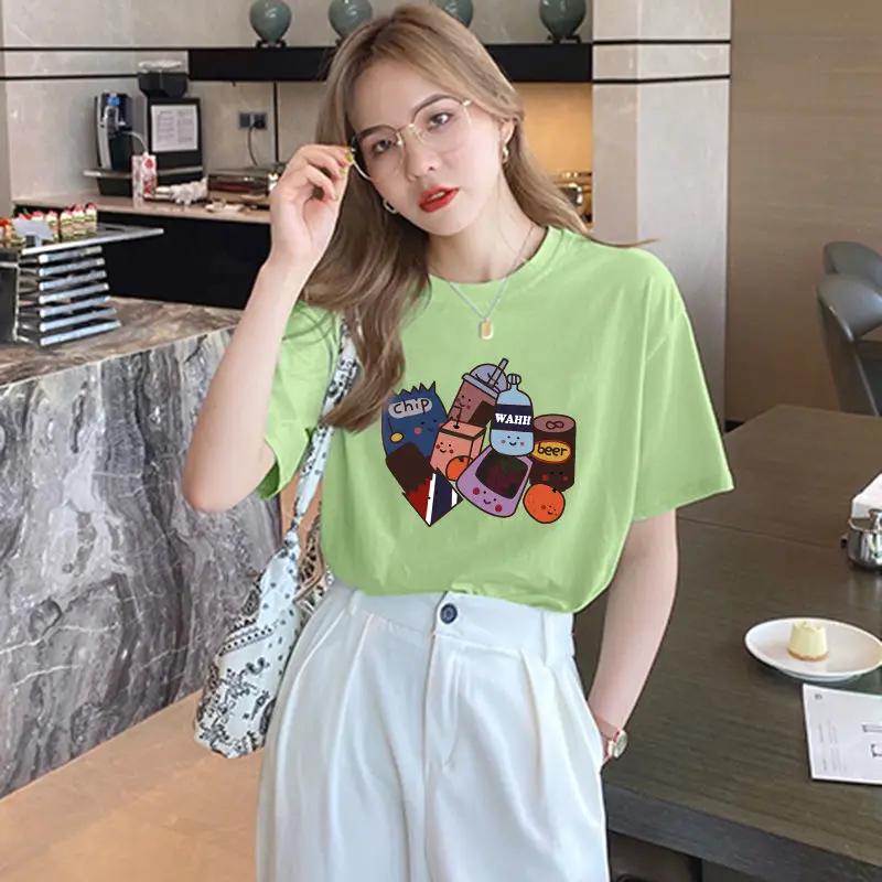 Oversized T-Shirt Women Clothing Loose Cartoon Pattern T Shirts Tee Summer Women's Top 2021 All-Match Short Sleeve
Oversized T-Shirt Women Clothing Loose Cartoon Pattern T Shirts Tee Summer Women's Top 2021 All-Match Short Sleeve