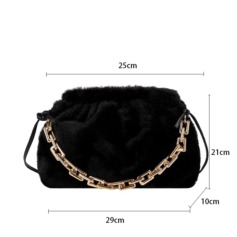 Winter Plush Crossbody Bag Fashion Chains Handbag Warm Shoulder Bag Designer Messenger Bag Trendy Lady Wallet sac
Winter Plush Crossbody Bag Fashion Chains Handbag Warm Shoulder Bag Designer Messenger Bag Trendy Lady Wallet sac