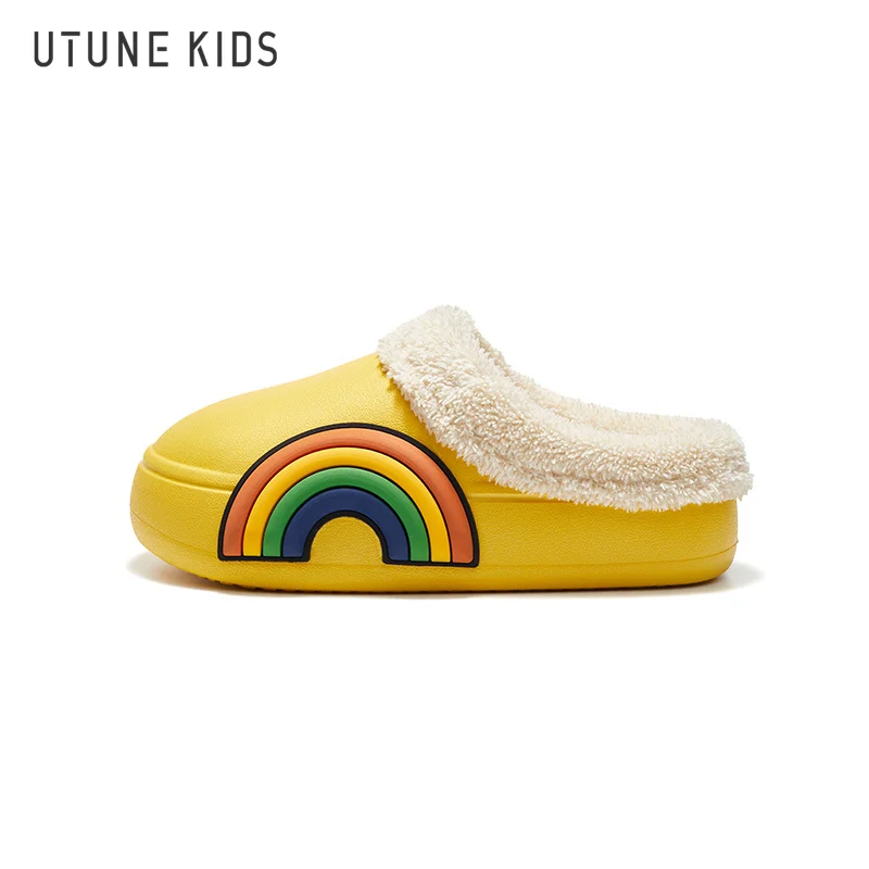 UTUNE KIDS Cute Rainbow Patch Winter Children's Slippers Green Boys Garden Shoes Anti-slip Waterproof Outisde For 2/3/4/5/6 Kid
UTUNE KIDS Cute Rainbow Patch Winter Children's Slippers Green Boys Garden Shoes Anti-slip Waterproof Outisde For 2/3/4/5/6 Kid