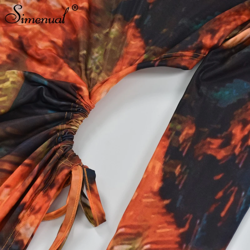 Simenual Side Split Bandage Party Dress For Women Ruched Cut Out Clubwear Midnight Outfits Long Sleeve Bodycon Dresses Tie Dye
Simenual Side Split Bandage Party Dress For Women Ruched Cut Out Clubwear Midnight Outfits Long Sleeve Bodycon Dresses Tie Dye