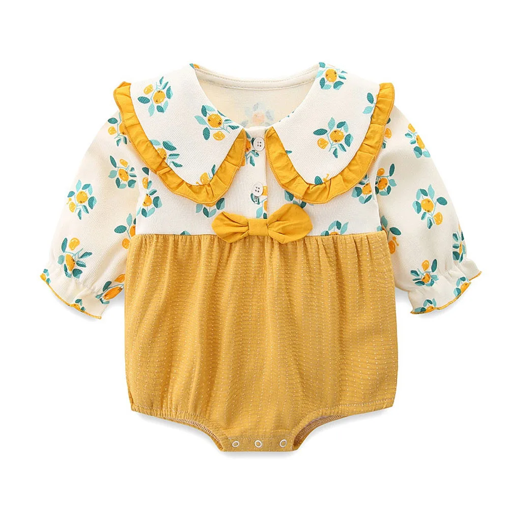 Autumn Newborn Baby Girl Clothes Newborn Cotton Stitching Printing Baby Long-Sleeved Triangle Jumpsuit 0-2Y
Autumn Newborn Baby Girl Clothes Newborn Cotton Stitching Printing Baby Long-Sleeved Triangle Jumpsuit 0-2Y