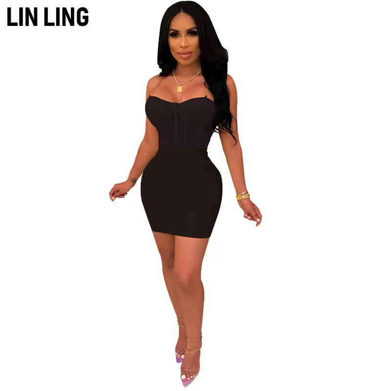 LINLING Solid Color V-neck Sleeveless Sexy Bag Hip Mini Dress Women's Dress Casual Fashion Party Summer Street Dress Nightclub
LINLING Solid Color V-neck Sleeveless Sexy Bag Hip Mini Dress Women's Dress Casual Fashion Party Summer Street Dress Nightclub