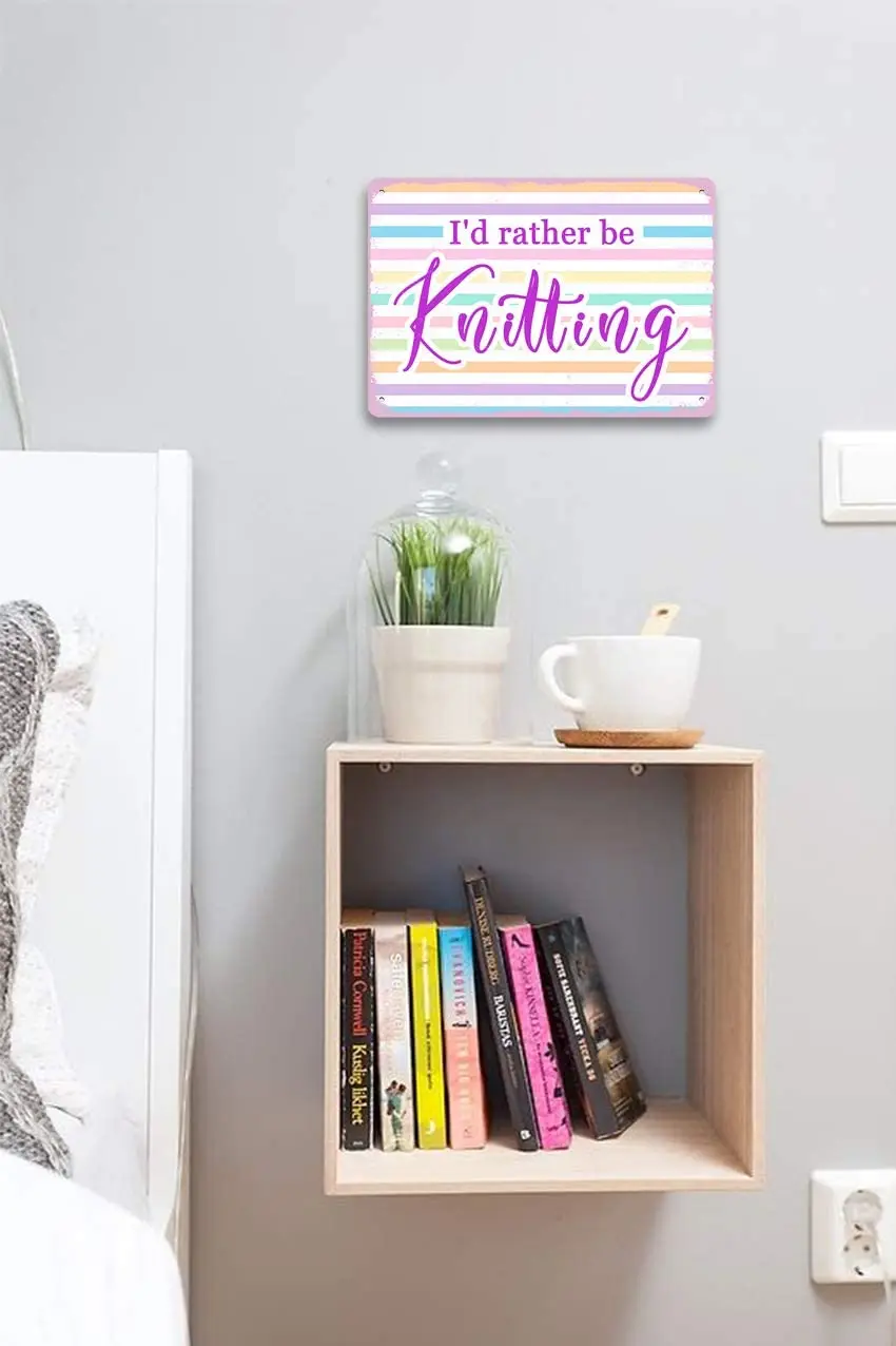 I'd Rather Be Knitting Retro Look 8X12 Inch Metal Decoration Crafts Sign for Home Kitchen Bathroom Farm Garden Garage
I'd Rather Be Knitting Retro Look 8X12 Inch Metal Decoration Crafts Sign for Home Kitchen Bathroom Farm Garden Garage