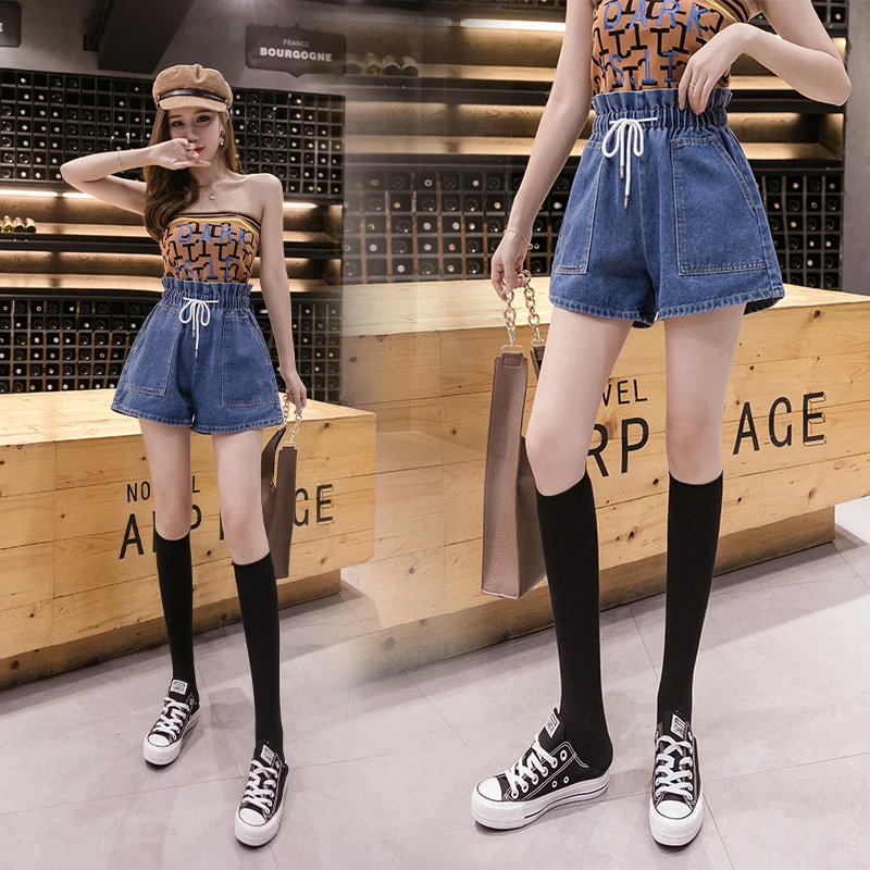 Lucyever Plus Size Women Short Jeans Summer High Waist Loose Stretch Blue Denim Shorts Fashion Casual Pocket Wide Leg Jeans 2021 
Lucyever Plus Size Women Short Jeans Summer High Waist Loose Stretch Blue Denim Shorts Fashion Casual Pocket Wide Leg Jeans 2021